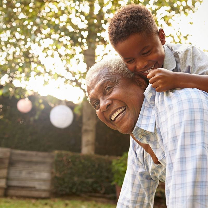 Grandfather and grandson